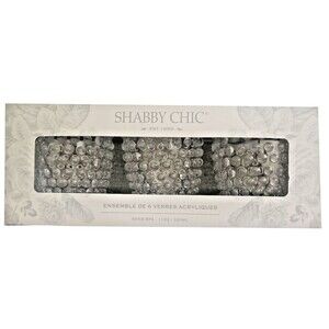 Shabby Chic Hobnail Acrylic Drinkware Glasses Set of 6 BPA Free Pool Patio